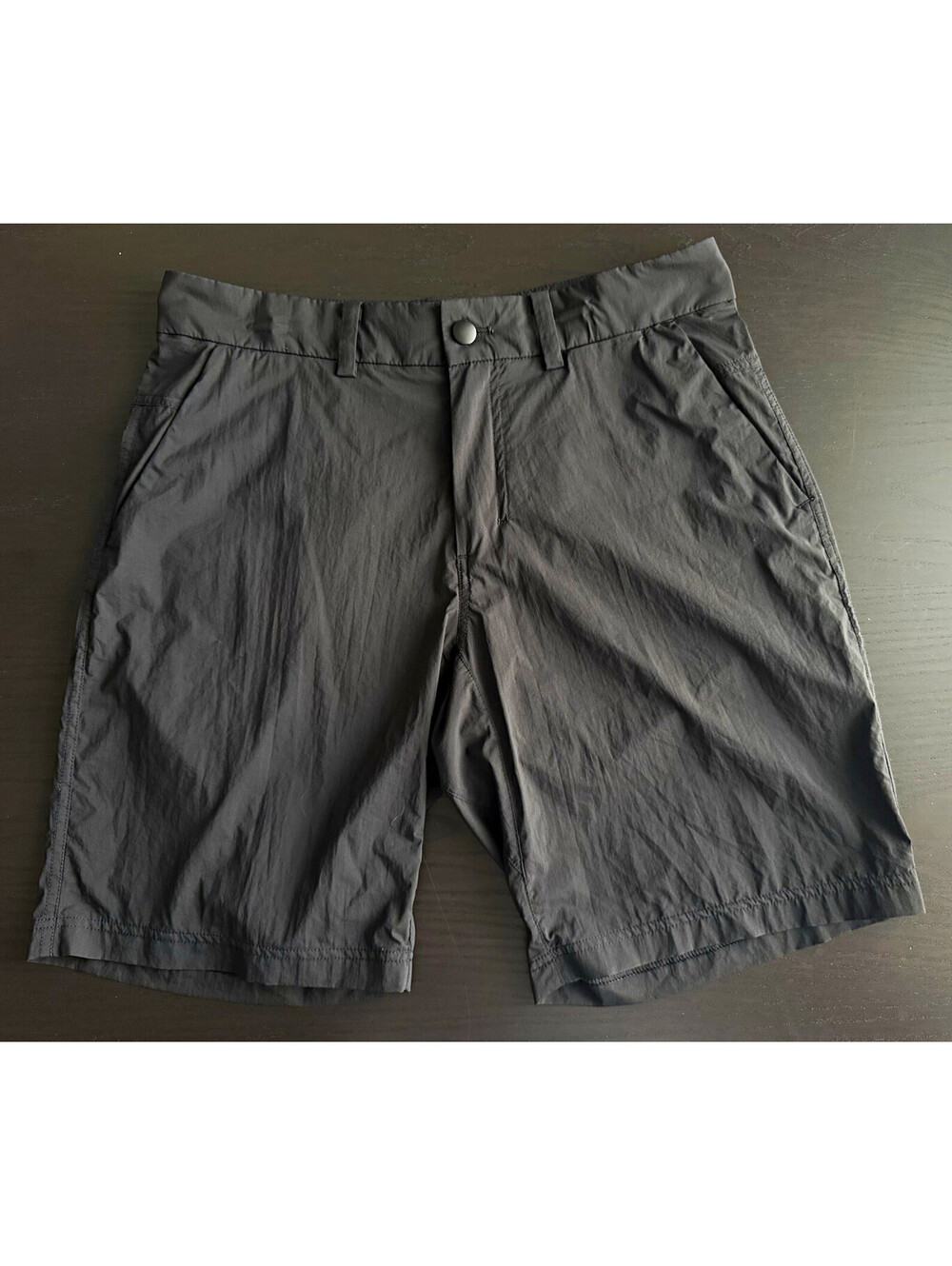 Lululemon Men's Commission Shorts Sz 30 8.5” Black 100% Nylon Flat Front Soft